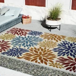 Nazar Tapis Extérieur Multicolore Au Motif Florale 200X290 -Tapis extérieur Soldes tapis exterieur multicolore au motif florale 200x290 4