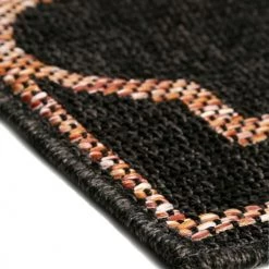Wecon Home Tapis Extérieur Noir Motif Oriental Corail Pour Entrée, Jardin 200x133 -Tapis extérieur Soldes tapis exterieur noir motif oriental corail pour entree jardin 200x133 3