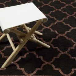 Wecon Home Tapis Extérieur Noir Motif Oriental Corail Pour Entrée, Jardin 200x133 -Tapis extérieur Soldes tapis exterieur noir motif oriental corail pour entree jardin 200x133 4