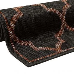 Wecon Home Tapis Extérieur Noir Motif Oriental Corail Pour Entrée, Jardin 200x133 -Tapis extérieur Soldes tapis exterieur noir motif oriental corail pour entree jardin 200x133 5