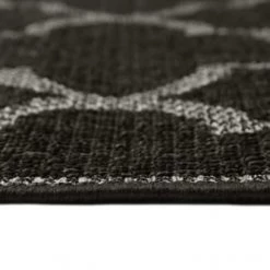 Wecon Home Tapis Extérieur Tapis Exterieur Noir Motif Oriental Gris 200x133 -Tapis extérieur Soldes tapis exterieur noir motif oriental gris 200x133 5