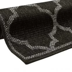 Wecon Home Tapis Extérieur Tapis Exterieur Noir Motif Oriental Gris 225x160 -Tapis extérieur Soldes tapis exterieur noir motif oriental gris 225x160 4