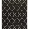 Wecon Home Tapis Extérieur Tapis Exterieur Noir Motif Oriental Gris 80x150 -Tapis extérieur Soldes tapis exterieur noir motif oriental gris 80x150 1