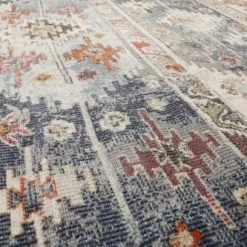 Wecon Home Tapis Extérieur Tapis Exterieur Plat Motif Kilim Vintage Bleu 200x133 -Tapis extérieur Soldes tapis exterieur plat motif kilim vintage bleu 200x133 3