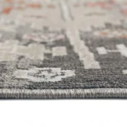 Wecon Home Tapis Extérieur Tapis Exterieur Plat Motif Kilim Vintage Gris 200x133 -Tapis extérieur Soldes tapis exterieur plat motif kilim vintage gris 200x133 3