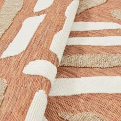 Nazar Tapis Extérieur Rayé Orange Et Gris - 160x230 -Tapis extérieur Soldes tapis exterieur raye orange et gris 160x230 4