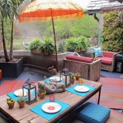 Fabhab Tapis Extérieur Réversible En Plastique Recyclé 120x180 Cm Multicolore -Tapis extérieur Soldes tapis exterieur reversible en plastique recycle 120x180 cm multicolore 4