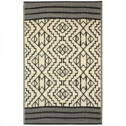 Fabhab Tapis Extérieur Réversible En Plastique Recyclé 120x180 Cm Noir -Tapis extérieur Soldes tapis exterieur reversible en plastique recycle 120x180 cm noir 5