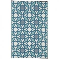 Fabhab Tapis Extérieur Réversible En Plastique Recyclé 150x240 Cm Bleu -Tapis extérieur Soldes tapis exterieur reversible en plastique recycle 150x240 cm bleu 6