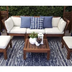 Fabhab Tapis Extérieur Réversible En Plastique Recyclé 180x270 Cm Bleu -Tapis extérieur Soldes tapis exterieur reversible en plastique recycle 180x270 cm bleu 1