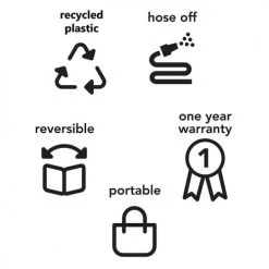 Fabhab Tapis Extérieur Réversible En Plastique Recyclé 180x270 Cm Bleu -Tapis extérieur Soldes tapis exterieur reversible en plastique recycle 180x270 cm bleu 4