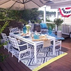 Fabhab Tapis Extérieur Réversible En Plastique Recyclé 180x270 Cm Gris -Tapis extérieur Soldes tapis exterieur reversible en plastique recycle 180x270 cm gris 6