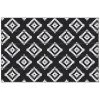 Outsunny Tapis Extérieur Style Graphique Réversible 2 Motifs Noir Blanc -Tapis extérieur Soldes tapis exterieur style graphique reversible 2 motifs noir blanc