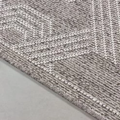 STUDIO DECO Tapis Extérieur Tissé Plat Gris Et Greige 160x230cm -Tapis extérieur Soldes tapis exterieur tisse plat gris et greige 160x230cm 7