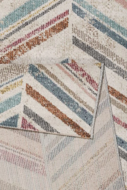 Esprit Tapis Extérieur Tapis Exterieur Tissé Plat Motif Chevrons Vintage Coloré 200x290 – Image 5