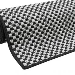 Esprit Tapis Extérieur Tapis Exterieur Tissé Plat Motif Damier Blanc Et Noir 120x170 -Tapis extérieur Soldes tapis exterieur tisse plat motif damier blanc et noir 120x170 4