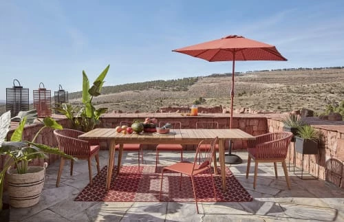 Maisons Du Monde Tapis Extérieur Tapis Orange à Motifs Multicolores 140x200 6 Maisons Du Monde Tapis Extérieur Tapis Orange à Motifs Multicolores 140x200 – Image 4