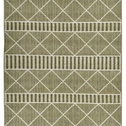 Tom Tailor Tapis Extérieur Tapis Outdoor/ Indoor - Motif Géométrique - Tissé Vert 120x180 Cm