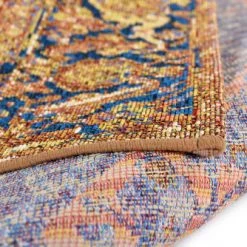 Tom Tailor Tapis Extérieur Tapis Outdoor/ Indoor - Motif Oriental - Tissé Or Diam 100 Cm -Tapis extérieur Soldes tapis outdoor indoor motif oriental tisse or diam 100 cm 4