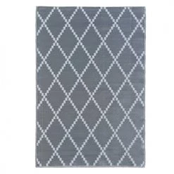 Home Maison Tapis Extérieur Tapis Outdoor Tressé Recto/verso Polypropylène Gris X 120