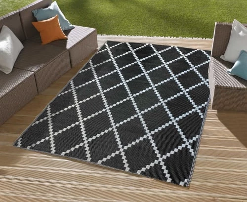 Home Maison Tapis Extérieur Tapis Outdoor Tressé Recto/verso Polypropylène Gris X 150 4 Home Maison Tapis Extérieur Tapis Outdoor Tressé Recto/verso Polypropylène Gris X 150 – Image 2