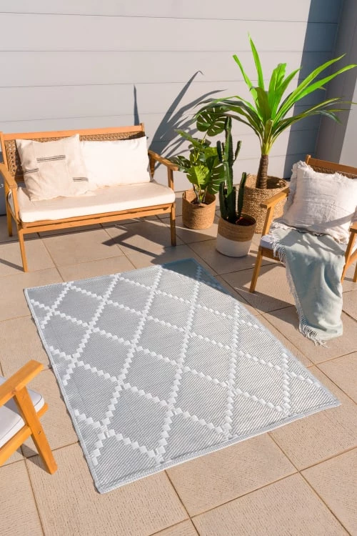 Home Maison Tapis Extérieur Tapis Outdoor Tressé Recto/verso Polypropylène Noir X 150 4 Home Maison Tapis Extérieur Tapis Outdoor Tressé Recto/verso Polypropylène Noir X 150 – Image 2