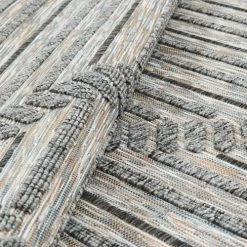 Nazar Tapis Extérieur Tapis Petit Extérieur Motif Losange Anthracite - 70x140 -Tapis extérieur Soldes tapis petit exterieur motif losange anthracite 70x140 4