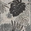 Nazar Tapis Extérieur Tapis Petit Extérieur Motif Tropical Gris - 70x140 -Tapis extérieur Soldes tapis petit exterieur motif tropical gris 70x140 1