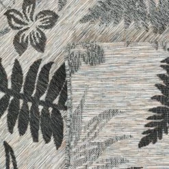 Nazar Tapis Extérieur Tapis Petit Extérieur Motif Tropical Gris - 70x140 -Tapis extérieur Soldes tapis petit exterieur motif tropical gris 70x140 4