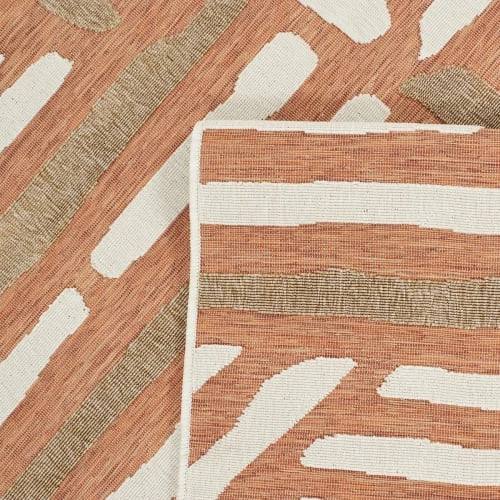 Nazar Tapis Extérieur Tapis Petite Taille Extérieur Rayé Orange Et Gris - 70x140 6 Nazar Tapis Extérieur Tapis Petite Taille Extérieur Rayé Orange Et Gris - 70x140 – Image 4