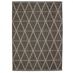 The Deco Factory Tapis Extérieur Tapis Pour Intérieur-extérieur Géo Gris Foncé 120x170