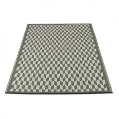 Oviala Tapis Extérieur Tapis Rectangulaire Pvc Gris 180 X 120 Cm