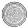 Oviala Tapis Extérieur Tapis Rond Polypropylène Gris 120cm -Tapis extérieur Soldes tapis rond polypropylene gris 120cm