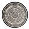 Oviala Tapis Extérieur Tapis Rond Polypropylène Noir 120cm -Tapis extérieur Soldes tapis rond polypropylene noir 120cm