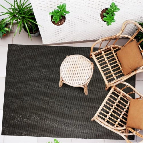 The Deco Factory Tapis Extérieur Tapis Scintillant Pour Intérieur-extérieur Noir 120x170 4 The Deco Factory Tapis Extérieur Tapis Scintillant Pour Intérieur-extérieur Noir 120x170 – Image 2