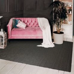 The Deco Factory Tapis Extérieur Tapis Scintillant Pour Intérieur-extérieur Noir 180x280 -Tapis extérieur Soldes tapis scintillant pour interieur exterieur noir 180x280 7