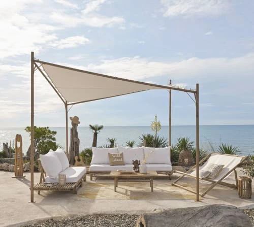 Maisons Du Monde Tapis Extérieur Tapis Tissé Jacquard Beige Et Blanc 160x230, OEKO-TEX® 6 Maisons Du Monde Tapis Extérieur Tapis Tissé Jacquard Beige Et Blanc 160x230, OEKO-TEX® – Image 4