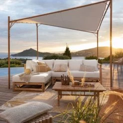 Maisons Du Monde Tapis Extérieur Tapis Tissé Jacquard Beige Et Blanc 160x230, OEKO-TEX® 8 Maisons Du Monde Tapis Extérieur Tapis Tissé Jacquard Beige Et Blanc 160x230, OEKO-TEX® -Tapis extérieur Soldes tapis tisse jacquard beige et blanc 160x230 oeko tex 1000 8 18 211947 4