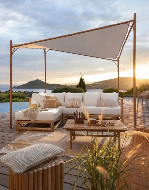 Maisons Du Monde Tapis Extérieur Tapis Tissé Jacquard Beige Et Blanc 160x230, OEKO-TEX® 5 Maisons Du Monde Tapis Extérieur Tapis Tissé Jacquard Beige Et Blanc 160x230, OEKO-TEX® – Image 3