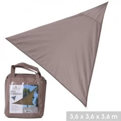 Fornord Voiles D'ombrage Voile D'ombrage Taupe 3,6x3,6x3,6m -Tapis extérieur Soldes voile d ombrage taupe 3 6x3 6x3 6m 3